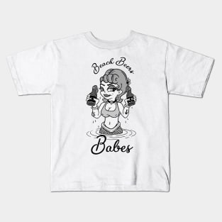 Beach, Beers and Babes (BW) Kids T-Shirt